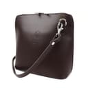 Lusso in pelle Genuine Italian Leather Handbag with Detachable Straps - Handmade Leather Crossbody Bag - Elegant Women's Handbag (Chocolate) - 1
