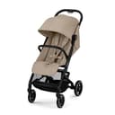 Cybex Gold Kinderwagen Beezy mit One-Pull Harness, Ab Geburt bis ca. 4 Jahre (max. 22 kg), Kompakt und ergonomisch, Almond Beige (Beige mit schwarzem Rahmen) - 1
