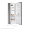 Candy CCG1S 518EX Frigorífico Combi, Ancho 55cm, Altura 1,80m, Capacidad 252L, Cajón Verdulero, Control Mecánico de la temperatura, Iluminación LED, Puerta Reversible, 41DB, Inox - 3