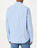 Calvin Klein Camisas de Vestir Delgadas ESNTL Poplin Nos STR SLD para Hombre, Azul (Calm Blue), XL - 3