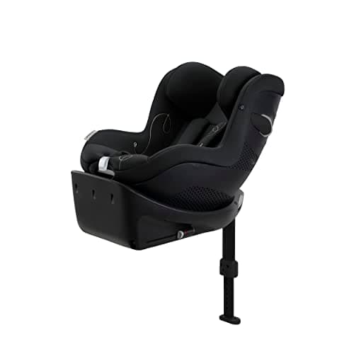 CYBEX Gold Sillita de auto Sirona Gi i-Size Comfort incl. Base, De 3 meses a 4 años aprox. (Desde el nacimiento con adaptador), Máx. 20 kg, 61 - 105 cm (Desde 40 cm para recién nacidos), Moon Black