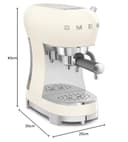 Smeg ECF02CREU Siebträger Espresso-/Kaffemaschine Creme - 8