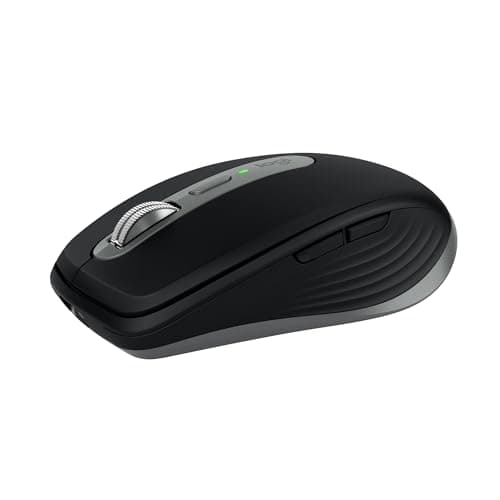 Logitech MX Anywhere 3S for Mac, kompakte kabellose Bluetooth-Maus, 8K-DPI-Abtastung auf jeder Fläche, leise Klicks, USB C, kabellose Maus für MacBook Pro, MacBook Air, iMac, iPad - Space Grau