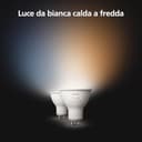 Philips Hue White Ambiance, Faretto LED Smart GU10, Luce Bianca da calda a fredda, 400lm, Compatibile con Bluetooth, Controllo vocale con Alexa, Apple Home e Google Assistant, pack da 2 - 3