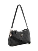 GUESS bolso de hombro bolso bandolera Noelle II Tri Compartment Shoulder Crossbody Bag Coal Logo negro - 3