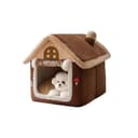 Galatée Cuccia Per Gatti, Grazioso Letto a Forma Di Grotta Per Gatti, Cuccia Morbida Per Animali Domestici, Caldo Rifugio Per Cani, Tenda Per Cani Con Cuscino Rimovibile(S, Marrone) - 1