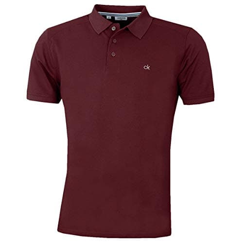 Calvin Klein Mens Campus Polo Shirt - Burgundy - L
