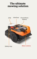 WORX Landroid Vision Cloud WR305E 2WD Robotic Lawnmower without Boundary Cable for 500 m² (AI Obstacle Detection, VSLAM+ RTK Cloud Navigation, Auto Mapping, App Control) - 8