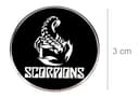 Distrigeek Pin Scorpions anstecker anstecknadel Badge Hard Rock Band Metall Rund Schwarz Geschenkidee für Fans Damen Herren 3cm - 2