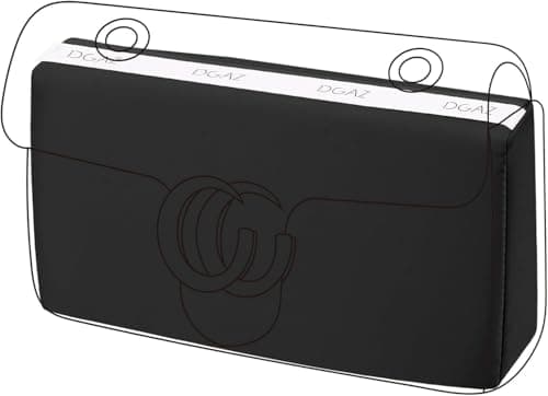 DGAZ Inserto de Soporte en Satén Premium para Bolso Gucci-Marmont, Espuma de Memoria, Protección Elegante para Bolsos de Lujo (Noir, Marmont Mini16)
