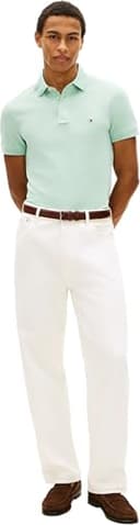 Tommy Hilfiger Men's 1985 Slim Polo MW0MW17771 S/S Polo, Green, XXL - 4