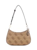 GUESS Schultertasche Noelle II Top Zipper Shoulder Bag Latte Logo/Brown hellbraun - 1
