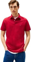 Tommy Hilfiger Uomo Maglietta Polo Maniche Corte 1985 Regular Fit, Multicolore (Medium Red), M - 1