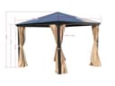 Jet-Line® Suez - Gazebo in alluminio, 3 x 3 cm, in alluminio, per giardino, impermeabile, per esterni, con tetto in policarbonato da 6 mm, stabile, resistente e resistente all'inverno - 4