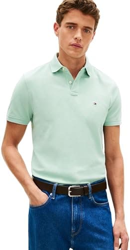 Tommy Hilfiger Men's 1985 Regular Polo MW0MW17770 S/S Polo, Green, XXL