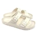 BIRKENSTOCK ARIZONA EVA eggshell 1027384 bianco ciabatte donna fibbie gomma 35 - 1