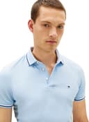 Tommy Hilfiger Men Tipped Slim FIT Seasonal Polo MW0MW39993 S/S Polo, Blue, XL - 4