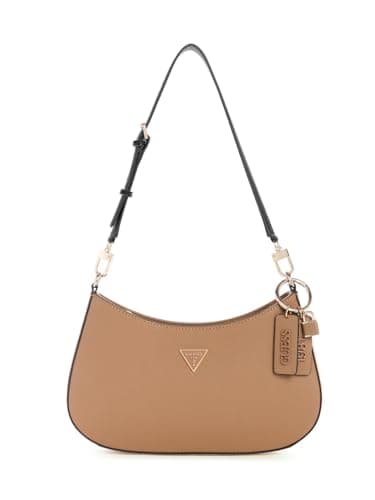 GUESS Women's Noelle Ii Top Zip Shoulder Bag, Tan Multi, One Size