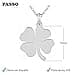 Collar mujer con colgante de trebol de la suerte en plata 925 - Colgante trebol 4 hojas con cadena plata mujer - Se envía en una cajita de regalo - 5