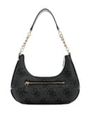 GUESS Schultertasche Erenia Top Zip Shoulder Bag Coal Logo dunkelgrau - 4