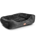 Nobleza Cama Perro Grandes, Cama para Perro Lavable, Cama de Perros Medianos Antideslizantes con Relleno de Fibras Super Suave, Cama para Mascotas Pequeños, Negro, XL, 87 * 77cm - 1