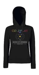 Bughyprint Felpa con Cappuccio Donna Coldplay Music of The Spheres World Tour 2024, XS - 1
