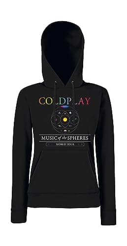 Bughyprint Felpa con Cappuccio Donna Coldplay Music of The Spheres World Tour 2024, XS