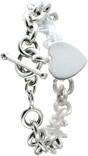 Ch.Abramowicz Gravur Silberarmband Kette Herzanhänger Tiffany Miller Silber 925 19
