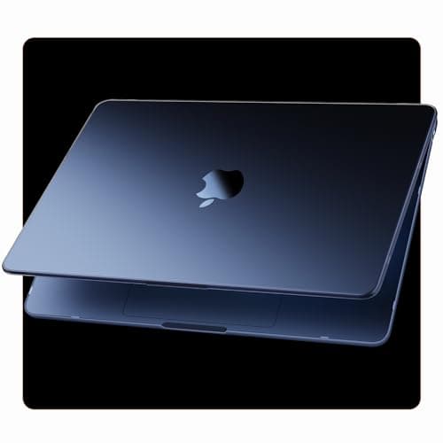 Compatible for MacBook Air 15 inch Case M4 2025 2024 2023 M3 M2 [100% Match Official Color] [Ultra Thin Armor] Protective Hard Shell Matte Cover for Laptop A3241 A3114 A2941 - Midnight Clear
