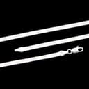 Mieoyue 925 Silber Damen Halskette ohne Anhänger, Silberkette 40 45 50 55 60cm Silberschmuck (Flache Schlangenkette, 45.0 Zentimeter) - 3