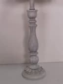 AcaciaHome Modern Tall Wooden Washed Table Lamp - Traditional Shabby Chic Design with Taupe Linen Shade, Wood Effect Finish for Living Rooms, Bedrooms, or Hallways Decor (41cm Grey with Cream Shade) - 8