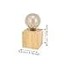 EGLO Prestwick 2 Table Lamp, Decorative Table Lamp, Bedside Lamp Cube Made of Wood in Natural, FSC100HB, Table Lamp for Living Room and Bedroom, E27 Socket - 3