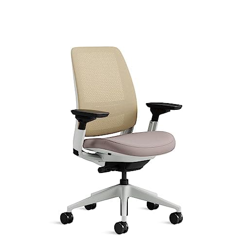 Sedia da Ufficio ergonomica Steelcase Series 2 con Supporto Lombare LiveBack e braccioli 4D Lentil, Prodotto in Europa