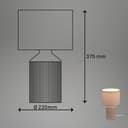 BRILONER - Tischlampe mit Stoffschirm, Kabelschalter, Keramikfuß, Lampe, Nachttischlampe, Tischleuchte, Dekolampe Flur, Bürolampe, Leselampe, Wohnzimmer, Schlafzimmer, 22x37,5 cm (DxH), Braun - 7