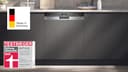 Siemens SN55ZS07CE, Stiftung Warentest Testsieger*, iQ500 Smarter Geschirrspüler Teilintegriert, 60 cm breit, Made in Germany, Edelstahl, Besteckschublade, varioScharnier, Zeolith, varioSpeed - 3