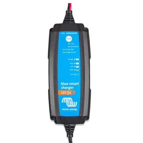 Victron Energy Blue Smart Batterie Ladegerät 12-Volt 5 Ampere 230V - Autobatterie Ladegerät - Batterieerhaltungsgerät und Desulfator - IP65 Geschützt - Bluetooth - CEE 7/17