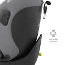 Kinderkraft I-GROW 2 PRO Seggiolino auto 0-36 kg, I-SIZE 40-150 cm, Seggiolino 360 girevole, con Isofix Base, Reclinabile Posizione sdraiata, Poggiatesta regolabile, Gruppo 0 1 2 3, Grigio - 11