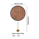 Wall Clocks Wooden Clock Round Wall Clock Wall Hanging Ornament Japanese Style Wall Clock for Modern Kitchen Living Room Bedroom Clocks for Living Room Decor (A) Made in China - 5