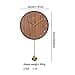Wall Clocks Wooden Clock Round Wall Clock Wall Hanging Ornament Japanese Style Wall Clock for Modern Kitchen Living Room Bedroom Clocks for Living Room Decor (A) Made in China - 5