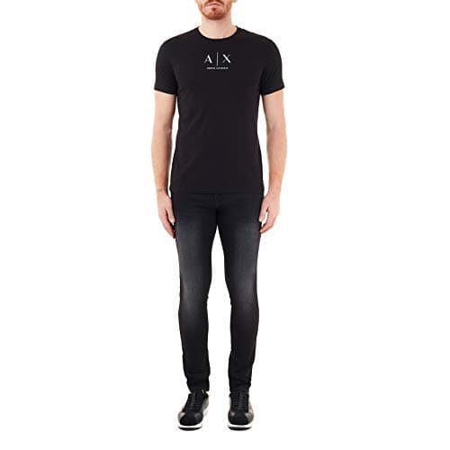 A|X Armani Exchange Jeans da uomo J14 - Skinny Fit, Denim nero, 46 regular