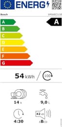 Bosch SMS6ECI15E Serie 6 - Lavavajillas independiente, Home Connect, Extra Clean zone: lavado intenso para la suciedad más rebelde, diagnóstico a distancia, acero, 60 cm - 11