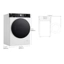 LG F4DR7510AGW - Lavadora Secadora Inteligente, 10/6kg, AI Direct Drive, 1400rpm, Carga Frontal, TurboWash 360º, Wifi, Vapor Steam, Serie 750, Blanco - 4