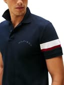 Tommy Hilfiger Men’s Short Sleeve Tape Regular Fit Polo Shirt, Blue (Desert Sky), XL - 3