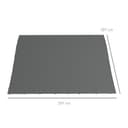 Outsunny Lona de Recambio para pérgola de jardín 3x3 m con 16 Agujeros de Drenaje, Ganchos y Anillas, Cubierta de poliéster para pérgola de cenador, Gris Oscuro - 7