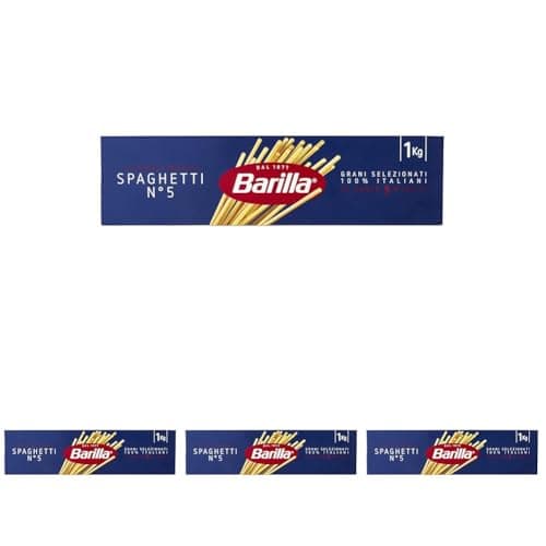 Barilla Pasta Klassische Spaghetti n.5 aus hochwertigem Hartweizen immer al dente, (1 x 1 kg) (Packung mit 4)