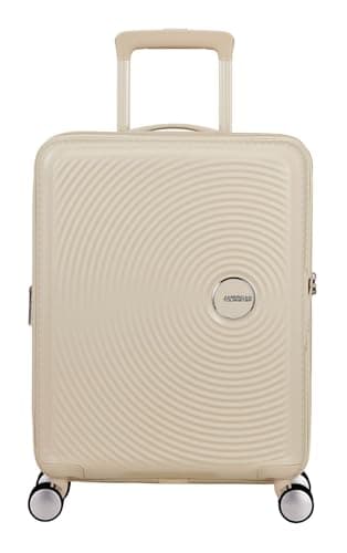 American Tourister carrello Soundbox Spinner 55/20 TSA EXP Trolley Coconut Sand avorio