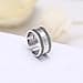 Anello vintage in argento sterling 925 Anelli regolabili in argento di larghezza semplice per donne e uomini - 4