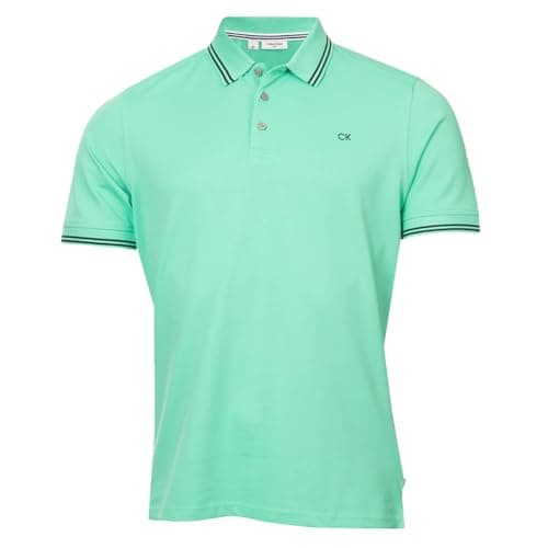 Calvin Klein Herren Campus 3 Knopf-Polo-Hemd - Minze gekippt - L