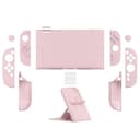 PlayVital Funda Protectora para Nintendo Switch 2 (2025) - Carcasa Rígida Dockable con Soporte Plegable y Tapas para Joysticks, Protector para Switch 2 - Color Sólido Serie (Rosa Sakura) - 2