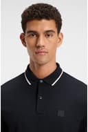 BOSS Mens Passertip Logo-Patch Slim-fit Polo Shirt in Stretch Cotton - 5